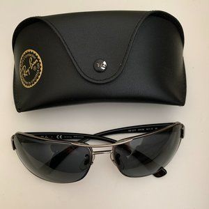 Ray-Ban Sunglass Frames, Mens Gunmetal Rectangular